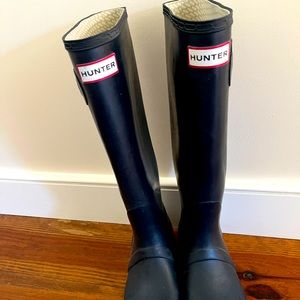 Navy Hunter Tall Rainboots